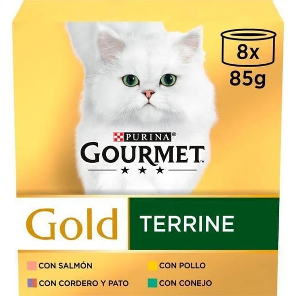 Surtido de tarrinas para gato GOURMET Gold, pack 8x85 g - 1 ud - Imagen del producto en Findit