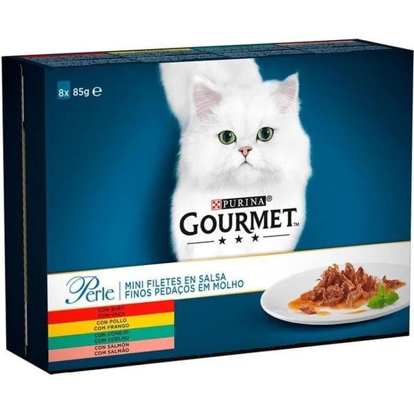 Alimento de carne para gato GOURMET PERLE, pack 8x85 g - 1 ud - Imagen del producto en Findit