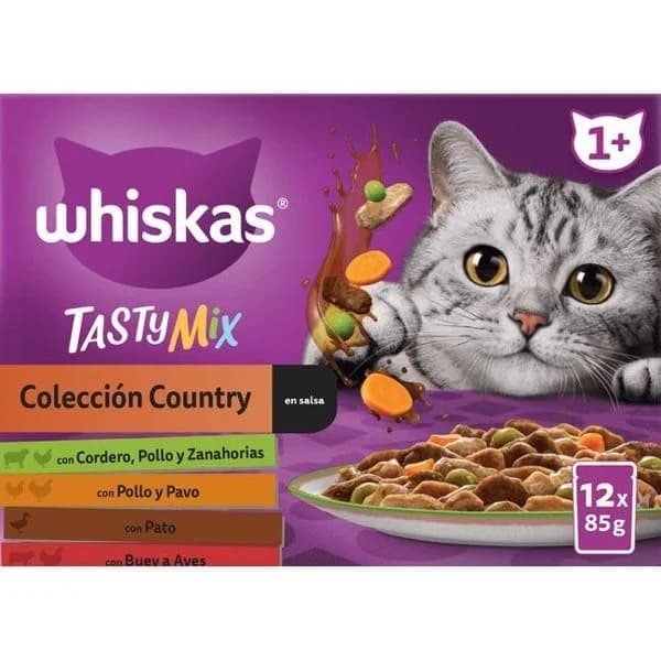 Alimento country selección para gato WHISKAS, pack 12x85 g - 1 ud - Imagen del producto en Findit