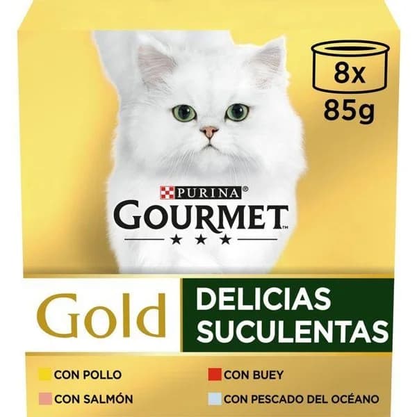 Delicias suculentas surtido GOURMET GOLD, pack 8x85 g - 1 ud - Imagen del producto en Findit