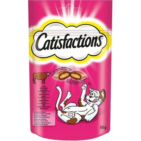 Snack de buey CATISFACTION, paquete 60 g - 1 ud - Imagen del producto en Findit