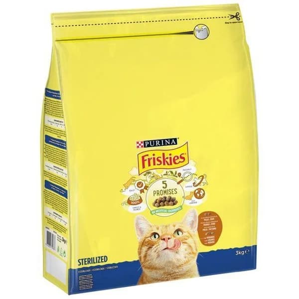 Alimento de pavo gato esterilizado FRISKIES, saco 3 kg - 1 ud - Imagen del producto en Findit