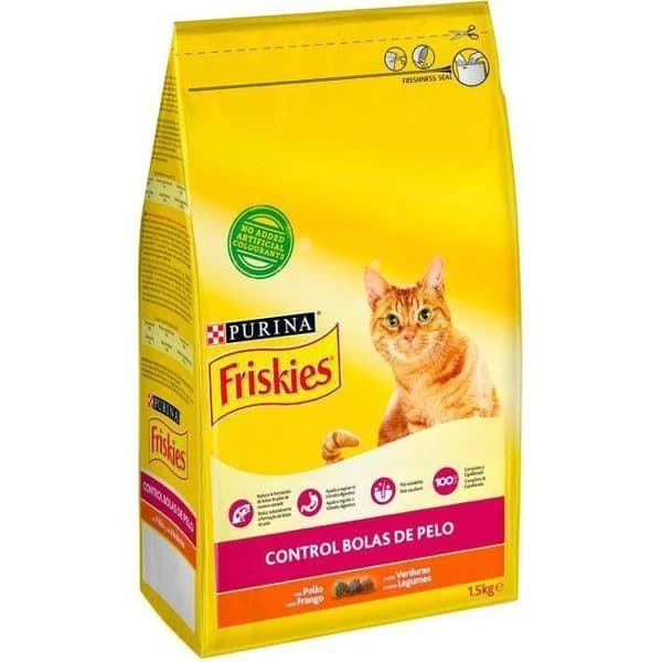 Control de bolas pelo para gato FRISKIES, saco 1,5 kg - 1 ud - Imagen del producto en Findit
