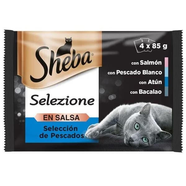 Pescado en salsa SHEBA, pack 4x85 g - 1 ud - Imagen del producto en Findit