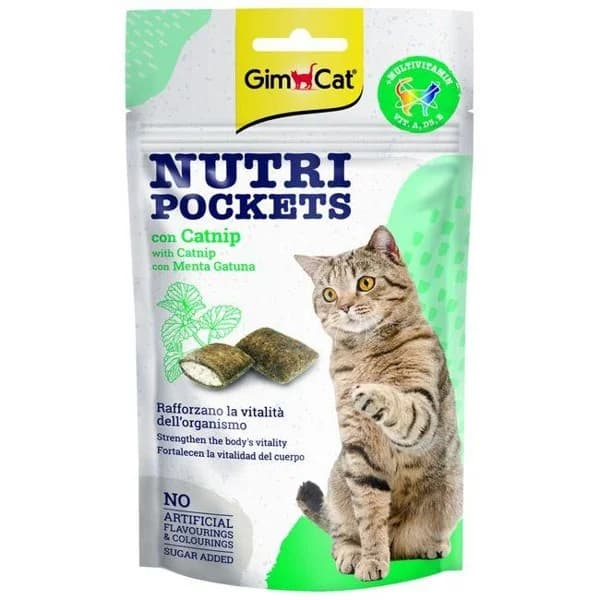 Snack gato catnip multivitamina NUTRIPOCKETS, bolsa 60 g - 1 ud - Imagen del producto en Findit