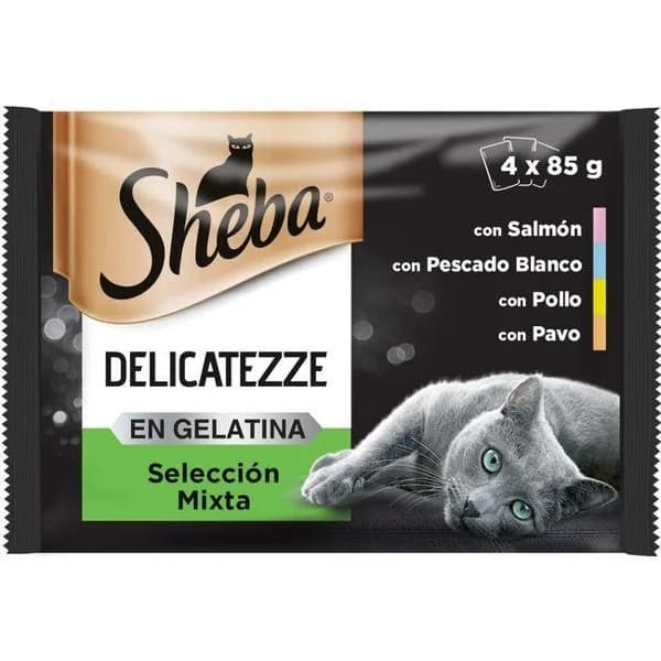 Mix de pescado-carne SHEBA, pack 4x85 g - 1 ud - Imagen del producto en Findit