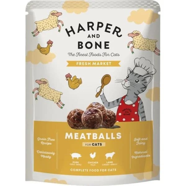 Albóndigas para gato sabores de mercado HARPER&BONE, bolsa 85 g - 1 ud - Imagen del producto en Findit