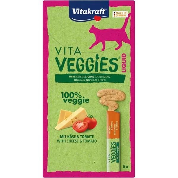 Snack líquido veggies de queso para gato VITAKRAFT, pack 6x15 g - 0.09 kg - Imagen del producto en Findit