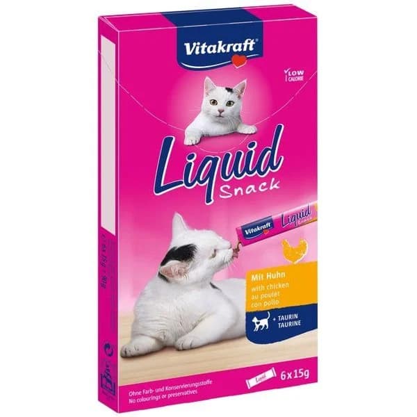 Snack para gatos de pollo con taurina 6x15 g - 0.09 kg - Imagen del producto en Findit