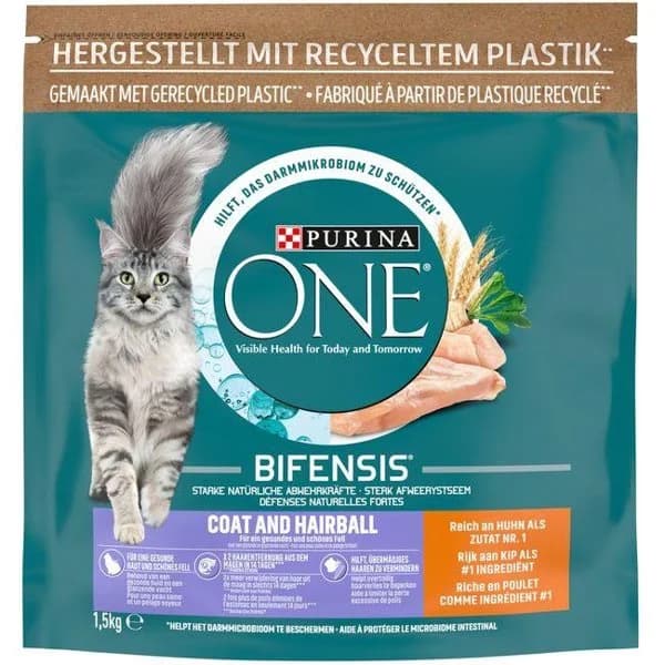 Control bolas pelo-pelaje gato PURINA One, paquete 1,5 kg - 1 ud - Imagen del producto en Findit