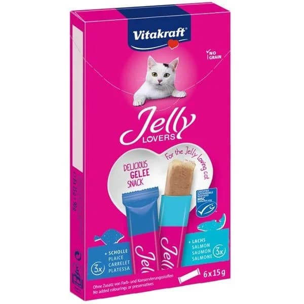 Snack jelly msc de salmón para gato VITAKRAFT, caja 90 g - 1 ud - Imagen del producto en Findit