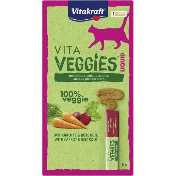 Snack líquido veggies de remolacaha gato VITAKRAFT, pack 6x15 g - 1 ud - Imagen del producto en Findit