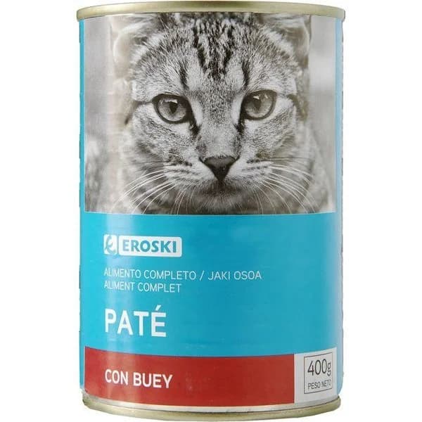 Paté con buey para EROSKI, lata 400 g - 1 ud - Imagen del producto en Findit