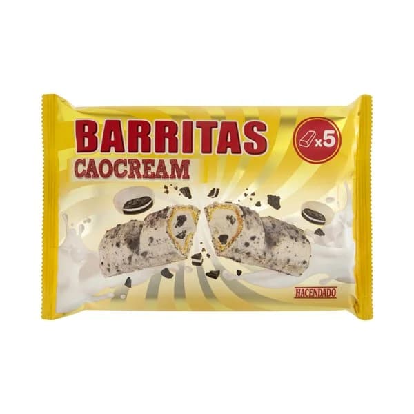 Barritas Caocream crujientes Hacendado con relleno y cobertura galleta de cacao - 1 ud - Imagen del producto en Findit