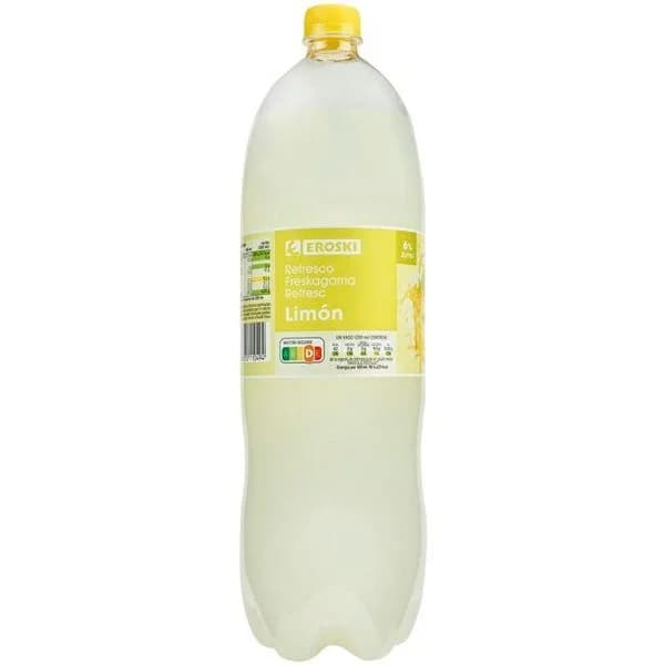Refresco de limón EROSKI, botella 2 litros - 1 ud - Imagen del producto en Findit