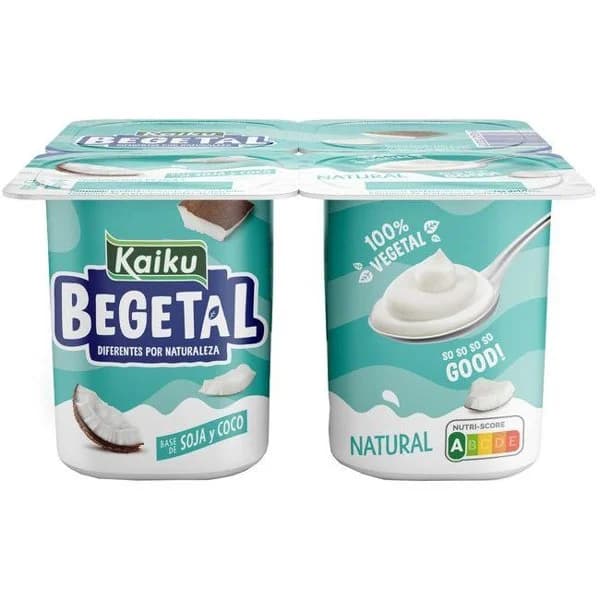 Begetal de soja y coco natural KAIKU, pack 4x125 g - 1 ud - Imagen del producto en Findit
