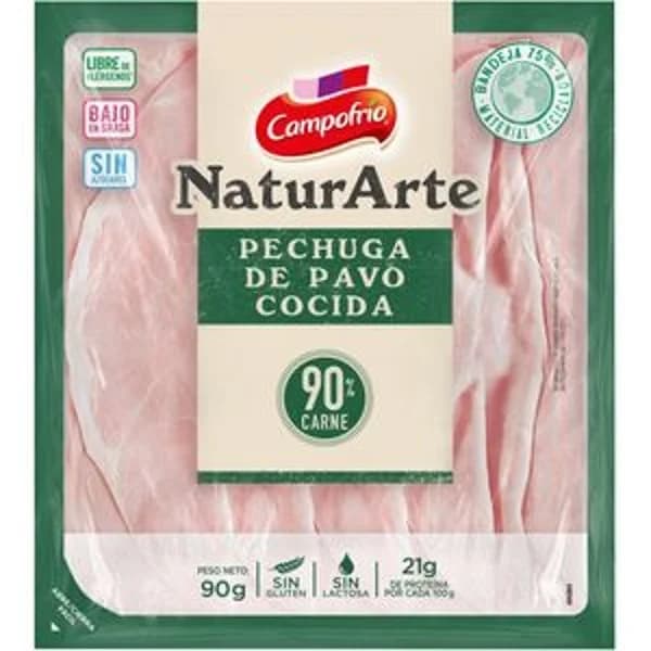 Pechuga de pavo horneada 90% 90 g - 0.09 kg - Imagen del producto en Findit