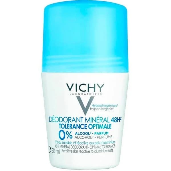 Desodorante 48h tolerancia VICHY, roll on 50 ml - 1 ud - Imagen del producto en Findit