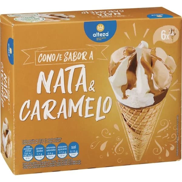 Helado Cono Nata y Caramelo 6UD - 1 ud - Imagen del producto en Findit
