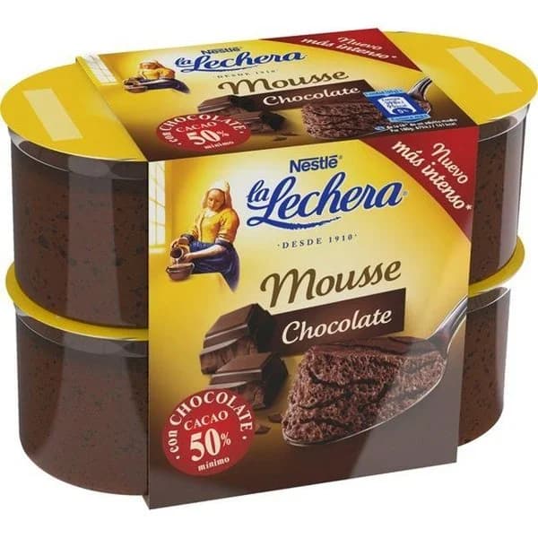 Mousse de chocolate LA LECHERA, pack 4x59 g - 1 ud - Imagen del producto en Findit