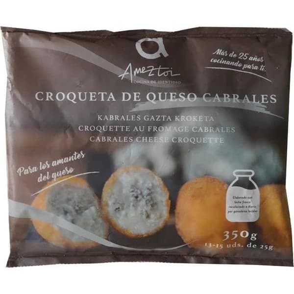 Croquetas de queso de cabrales AMEZTOI, bolsa 350 g - 1 ud - Imagen del producto en Findit