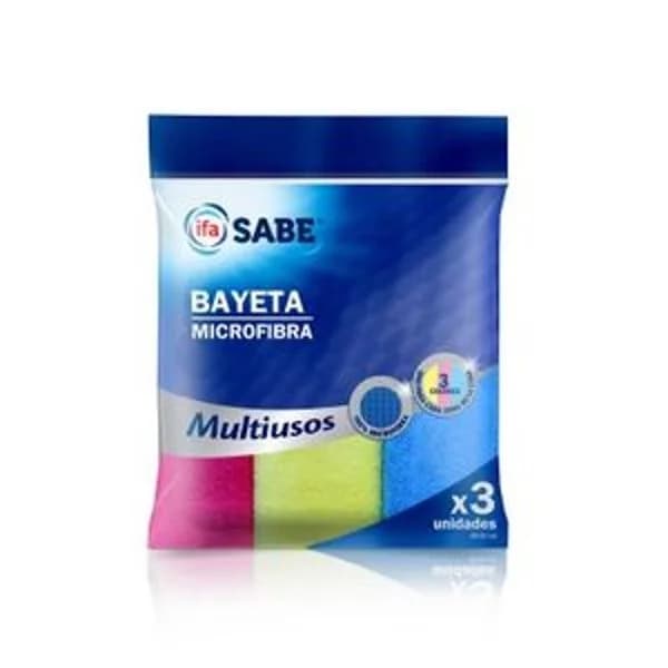 Bayeta de microfibra 3 unidades - 3.02 ud - Imagen del producto en Findit
