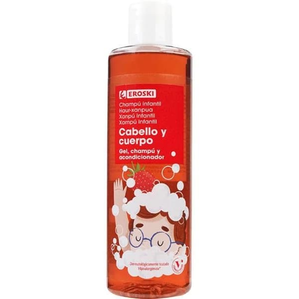 Champú infantil 3en1 EROSKI, bote 400 ml - 0.4 l - Imagen del producto en Findit