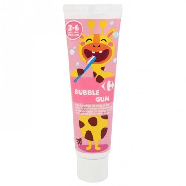 Dentífrico para niños de 3-6 años sabor chicle Carrefour 50 ml. - 0.05 l - Imagen del producto en Findit