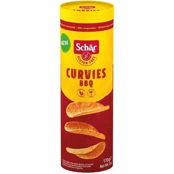 Snack Curvies con sabor a sin gluten SCHAR, paquete 170 g - 0.17 kg - Imagen del producto en Findit