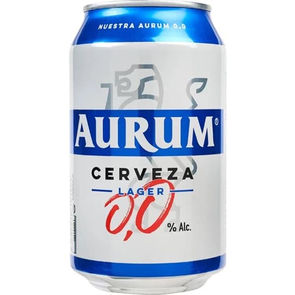 Cerveza sin alcohol AURUM, lata 33 cl - 1 ud - Imagen del producto en Findit