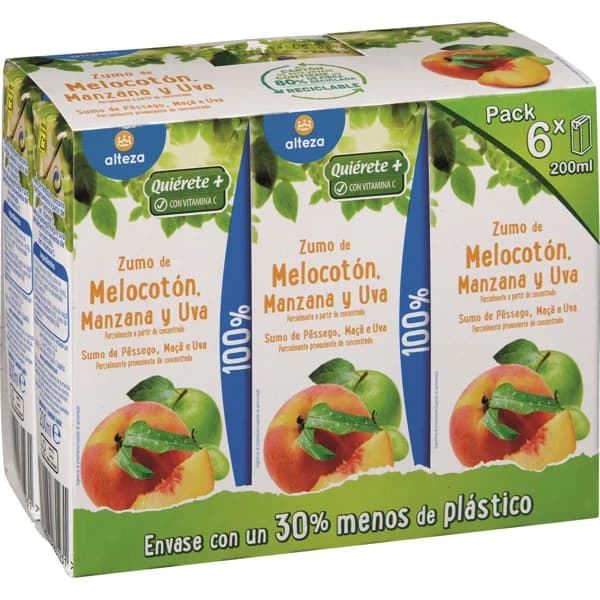 Zumo Melocotón Uva Manzana - 1.2 l - Imagen del producto en Findit