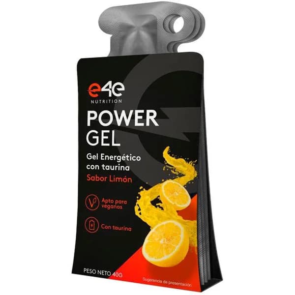 Gel energético sabor limón con taurina E4E, 120 g - 1 ud - Imagen del producto en Findit