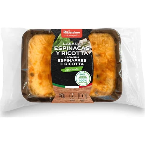 Lasaña Espinacas y Ricota - 0.35 kg - Imagen del producto en Findit