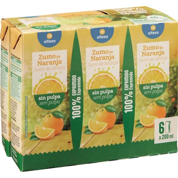 Zumo Naranja Exprimido Sin Pulpa P-6 - 1.2 ud - Imagen del producto en Findit