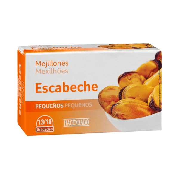 Mejillones en escabeche Hacendado pequeños - 0.07 kg - Imagen del producto en Findit