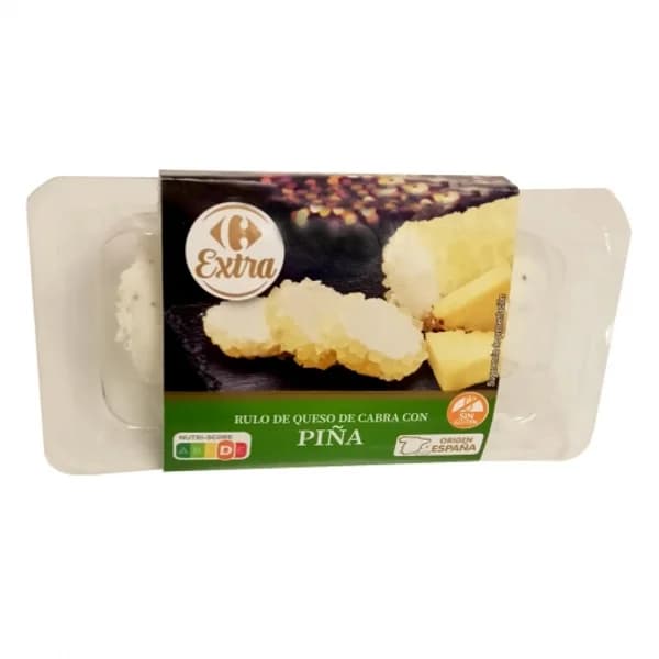 Rulo de queso de cabra con piña Extra Carrefour 100 g. - 1 ud - Imagen del producto en Findit