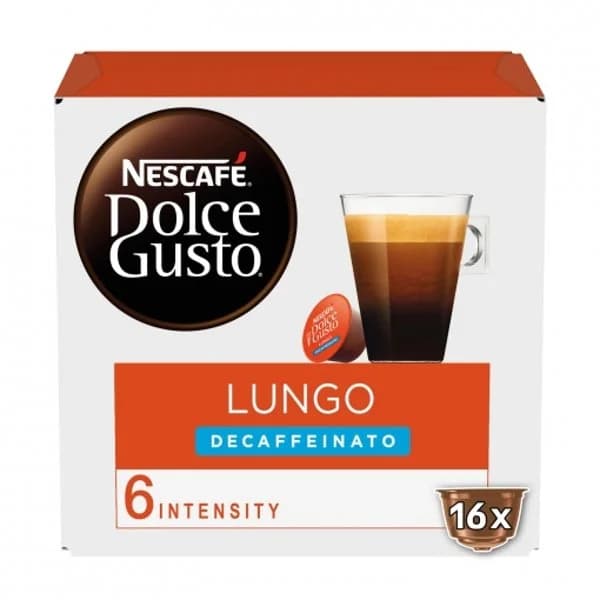 Café descafeinado lungo en cápsulas Nescafé Dolce Gusto 16 ud. - 0.11 kg - Imagen del producto en Findit