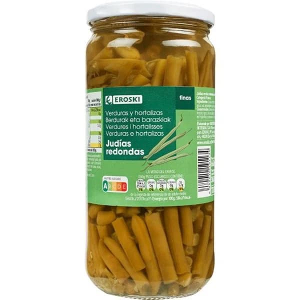 Judía redonda EROSKI, frasco 360 g - 0.36 kg - Imagen del producto en Findit