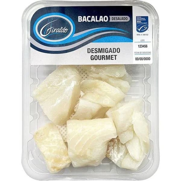 Bacalao desalado desmigado MSC GIRALDO GOURMET, bandeja 225 g - 1 ud - Imagen del producto en Findit