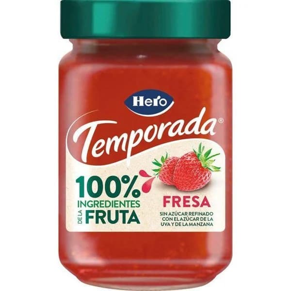 Mermelada de fresas de temporada 100% HERO, frasco 280 g - 0.28 kg - Imagen del producto en Findit