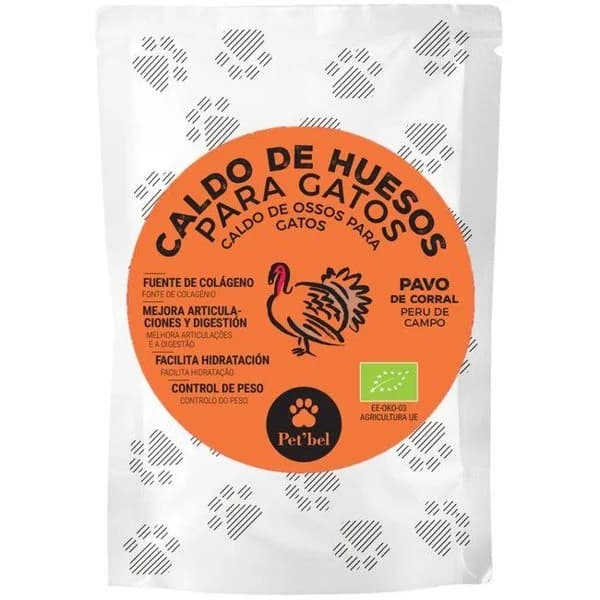 Caldo de huesos de pavo eco para gatos PET BEL, bolsa 100 ml - 1 ud - Imagen del producto en Findit
