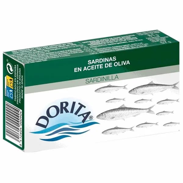 Sardinilla en aceite de oliva DORITA, lata 81 g - 1 ud - Imagen del producto en Findit