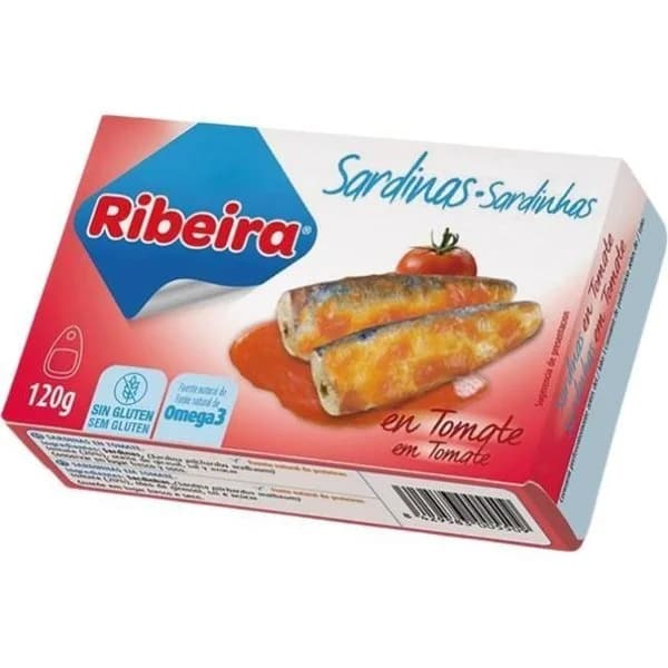 Sardinas en tomate RIBEIRA, lata 120 g - 1 ud - Imagen del producto en Findit