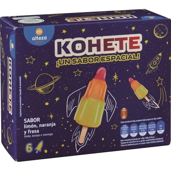 Helado Kohete Limon Naranja Fresa - 0.33 ud - Imagen del producto en Findit