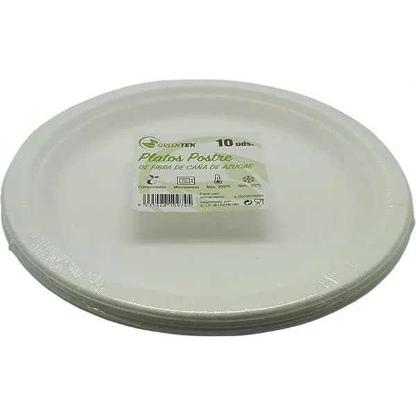 Plato Postre Compostable 17Cm - 10.2 ud - Imagen del producto en Findit