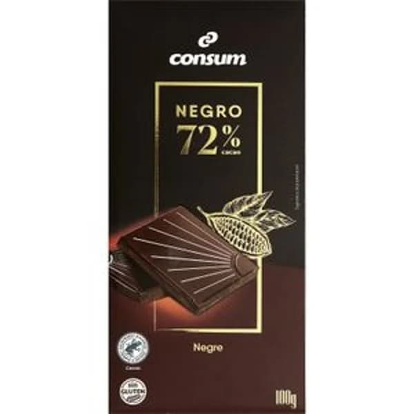 Chocolate Negro 72% Cacao - 0.1 kg - Imagen del producto en Findit