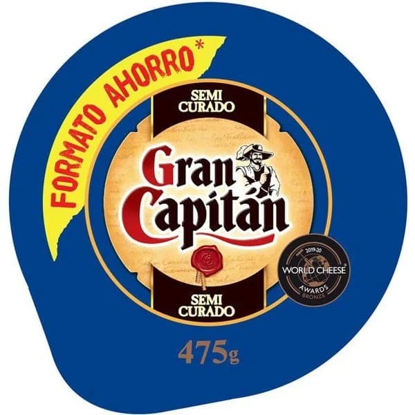 Queso semicurado mini GRAN CAPITÁN, pieza 475 g - 1 ud - Imagen del producto en Findit