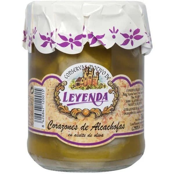Alcachofa en aceite de oliva LEYENDA, frasco 380 g - 0.38 kg - Imagen del producto en Findit