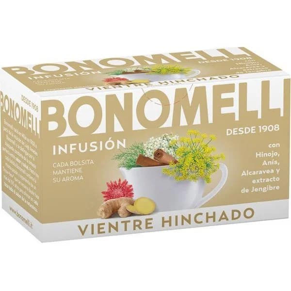 Infusión vientre hinchado BONOMELLI, caja 16 sobres - 16 ud - Imagen del producto en Findit