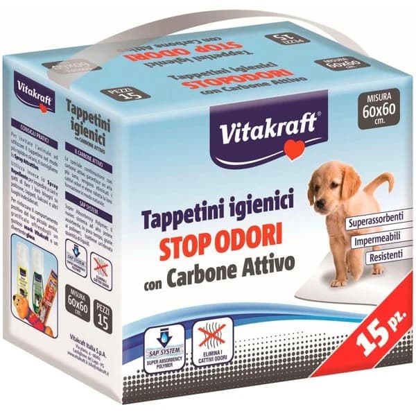 Empapadores carbón activo para perro VITAKRAFT, caja 15 uds - 1 ud - Imagen del producto en Findit